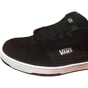 Vans men Docket Skate Suede Leather Logo Shoes Blk